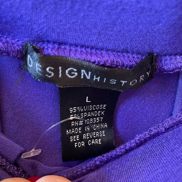 PURPLE MAXI SKIRT WITH ELASTIC WAIST SIZE LARGE - Picture 4 of 5